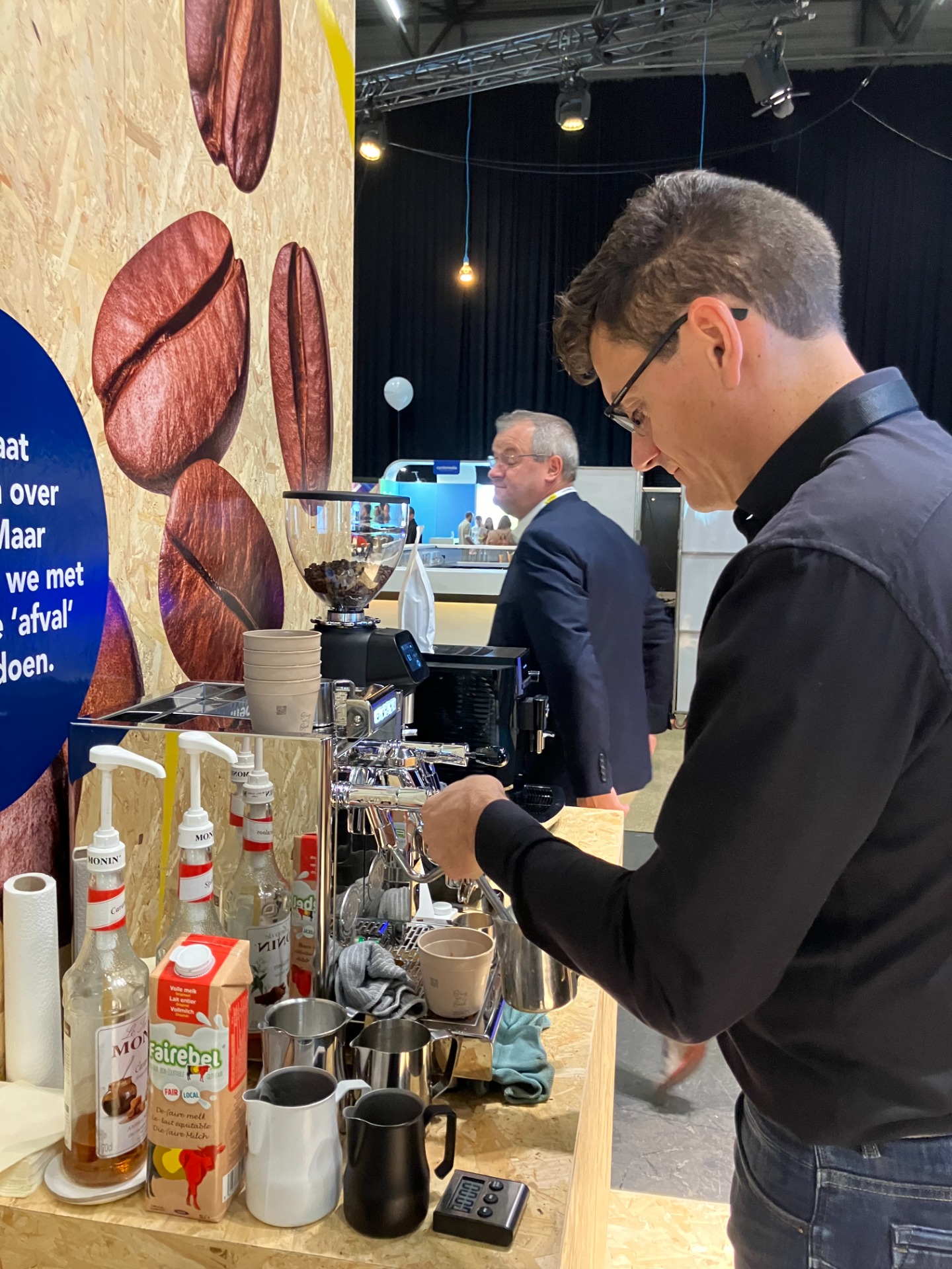 Barista op uw beursstand